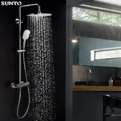 Brass rain shower