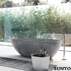 Artificial stone soild surface freestanding bathtub